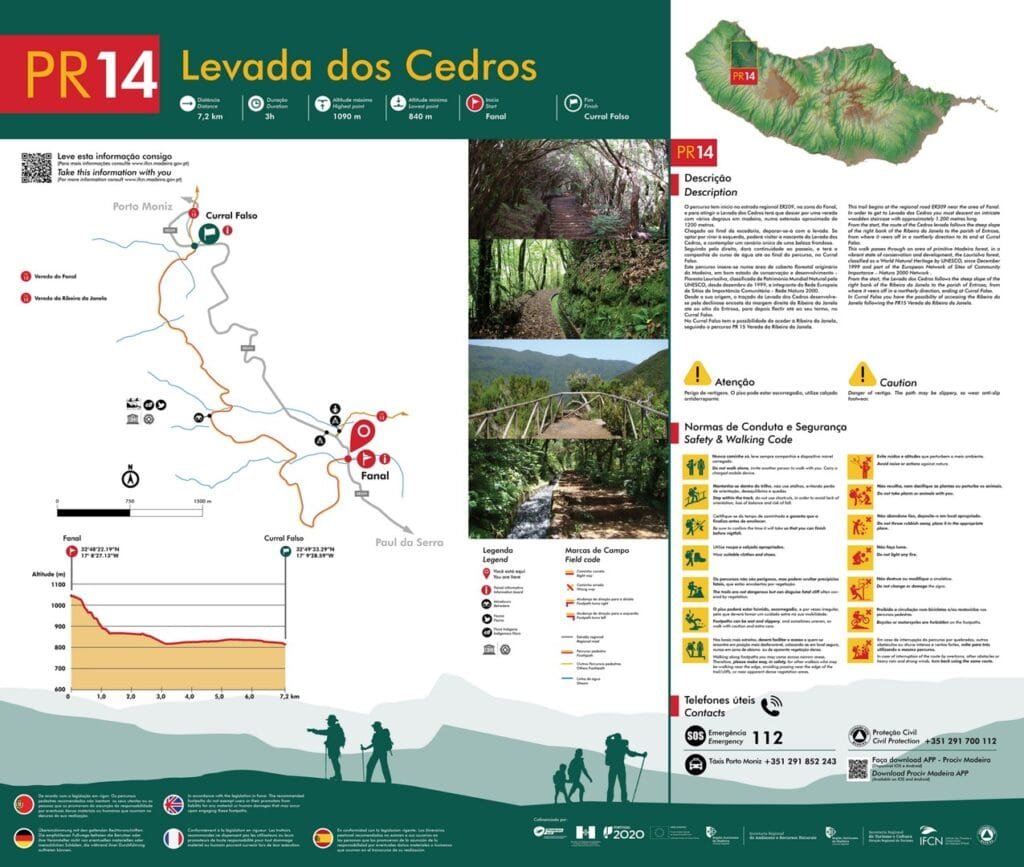 PR14 karte wanderung Madeira